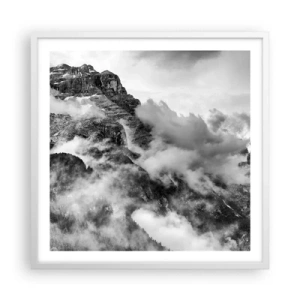 Póster en marco blanco - Hermoso y cruel - 60x60 cm