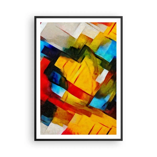 Póster en marco negro - Un popurrí multicolor - 70x100 cm