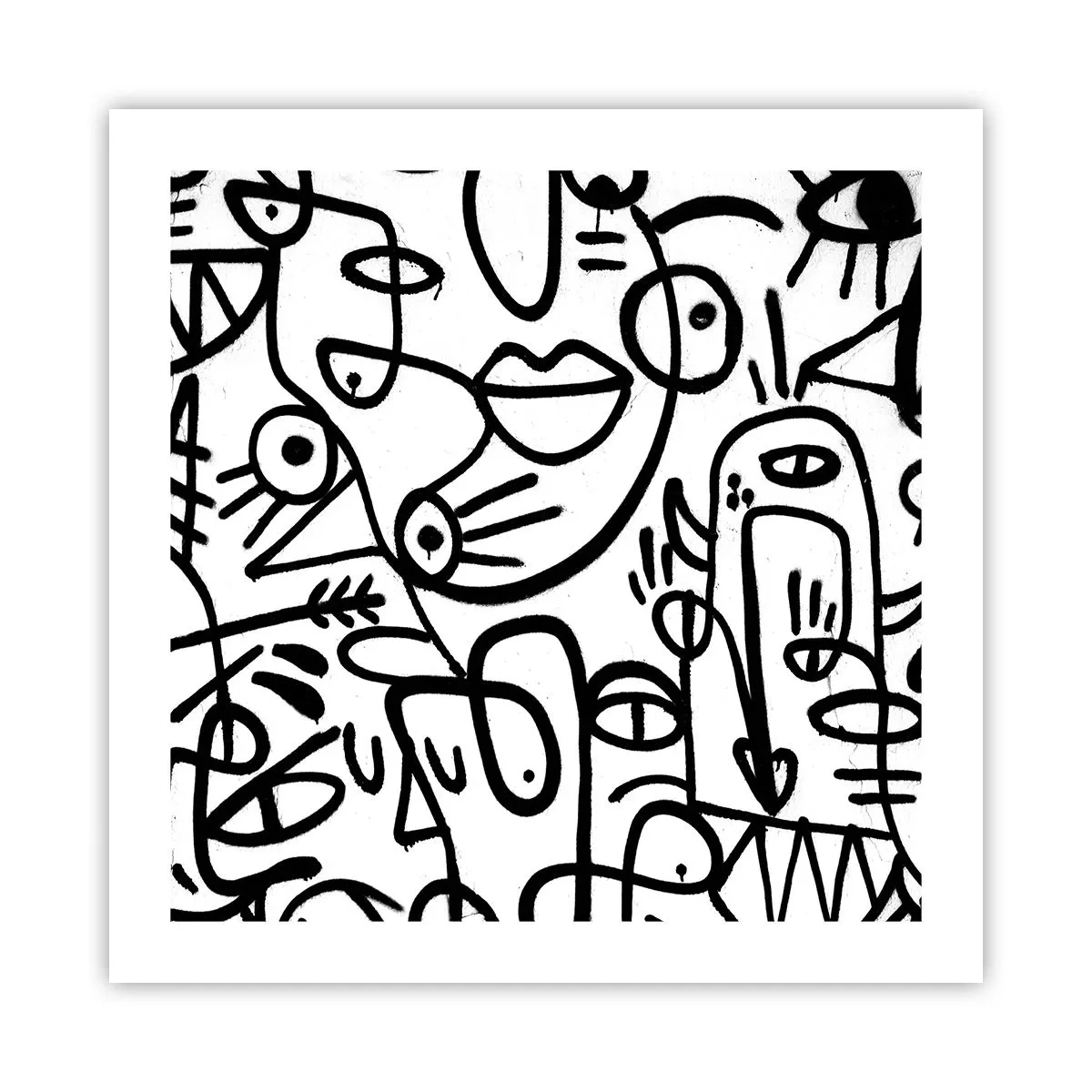 Póster - Rostros y espejismos - 50x50 cm