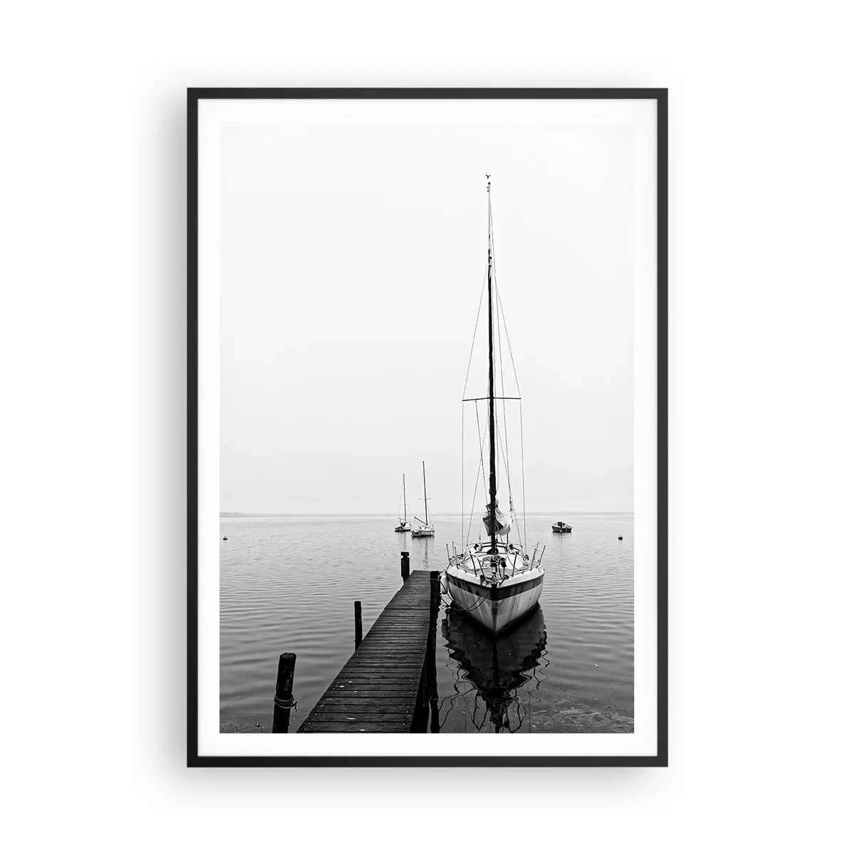 Póster en marco negro - Listo para partir - 70x100 cm