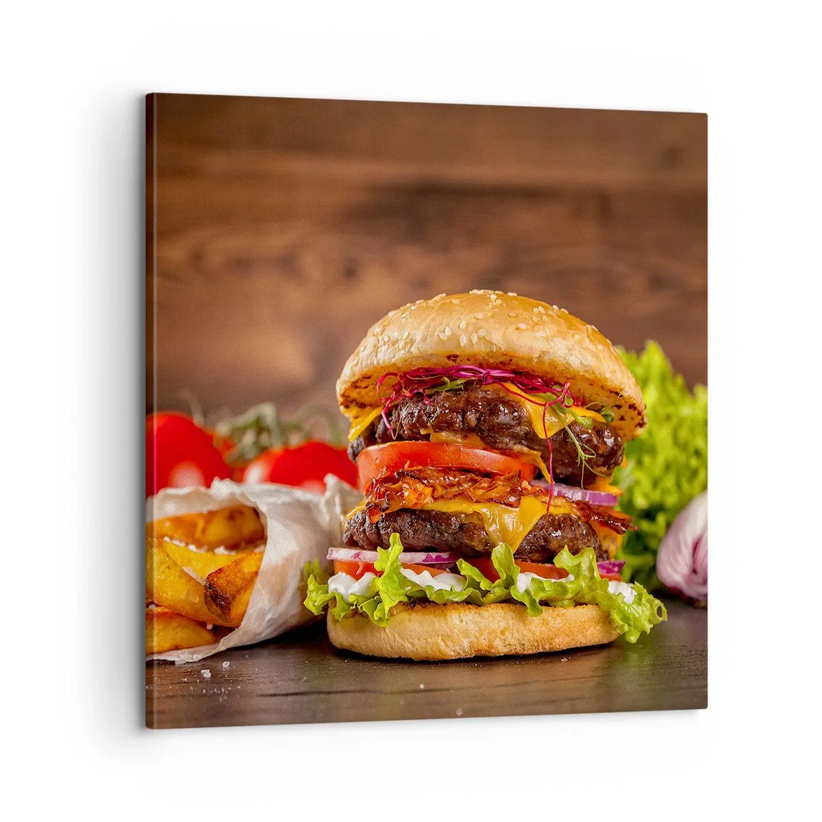 Cuadro sobre lienzo - Impresión de Imagen - Fruta prohibida - 60x60 cm