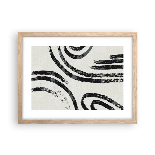 Póster en marco roble claro - A medias - 40x30 cm