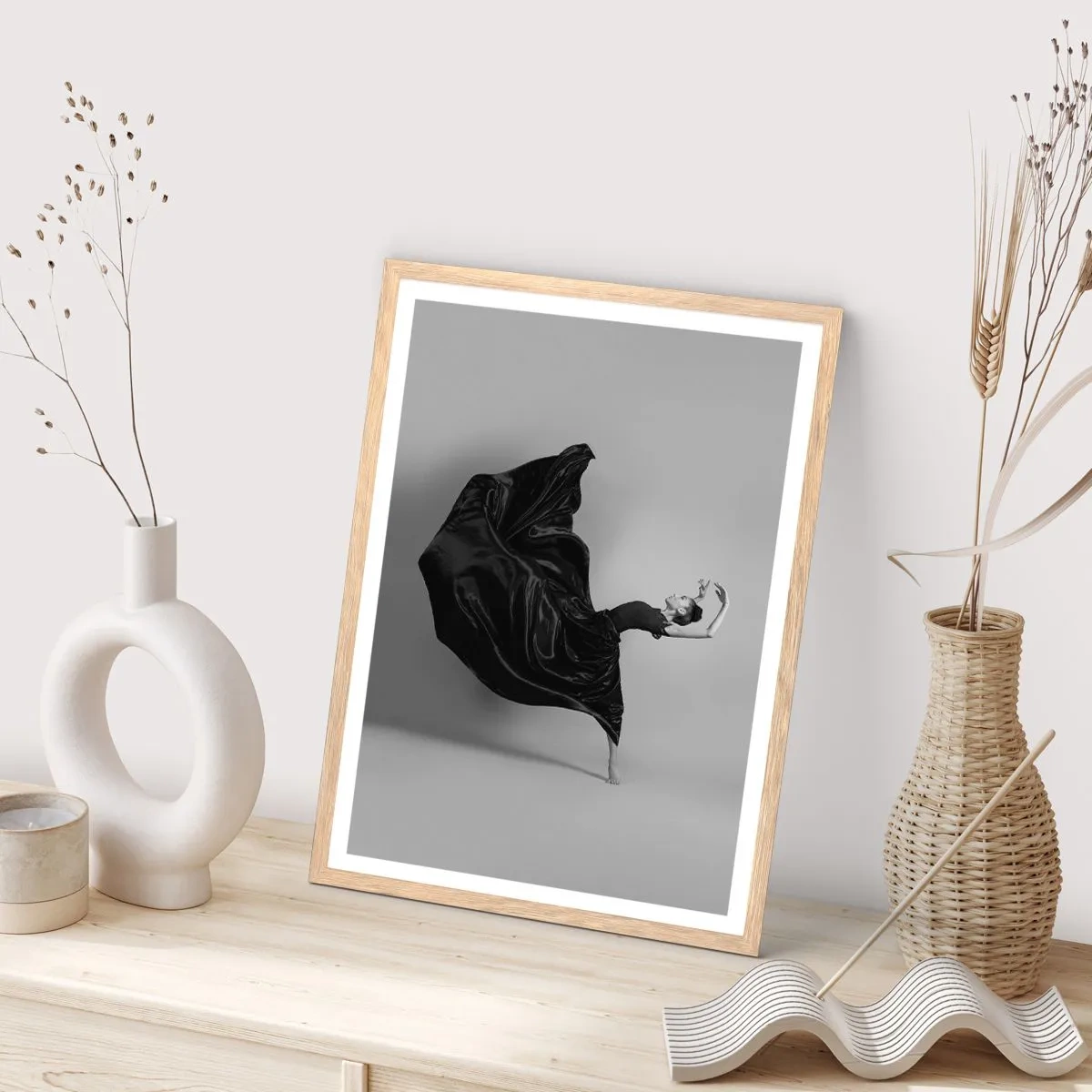 Póster en marco roble claro - La música da alas - 40x50 cm