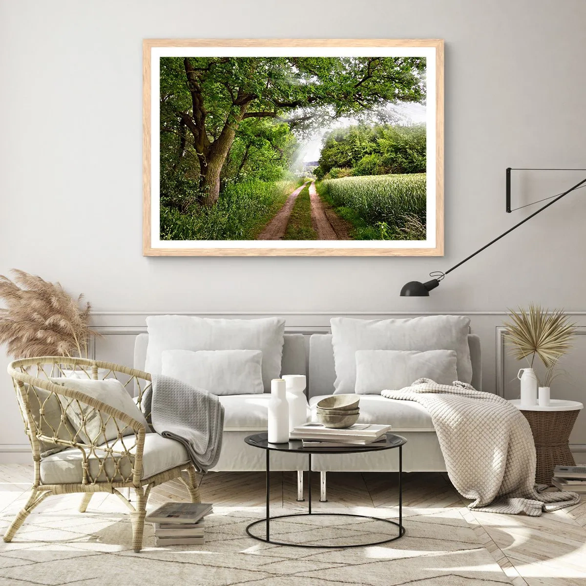 Póster en marco roble claro - Ensueño - 70x50 cm