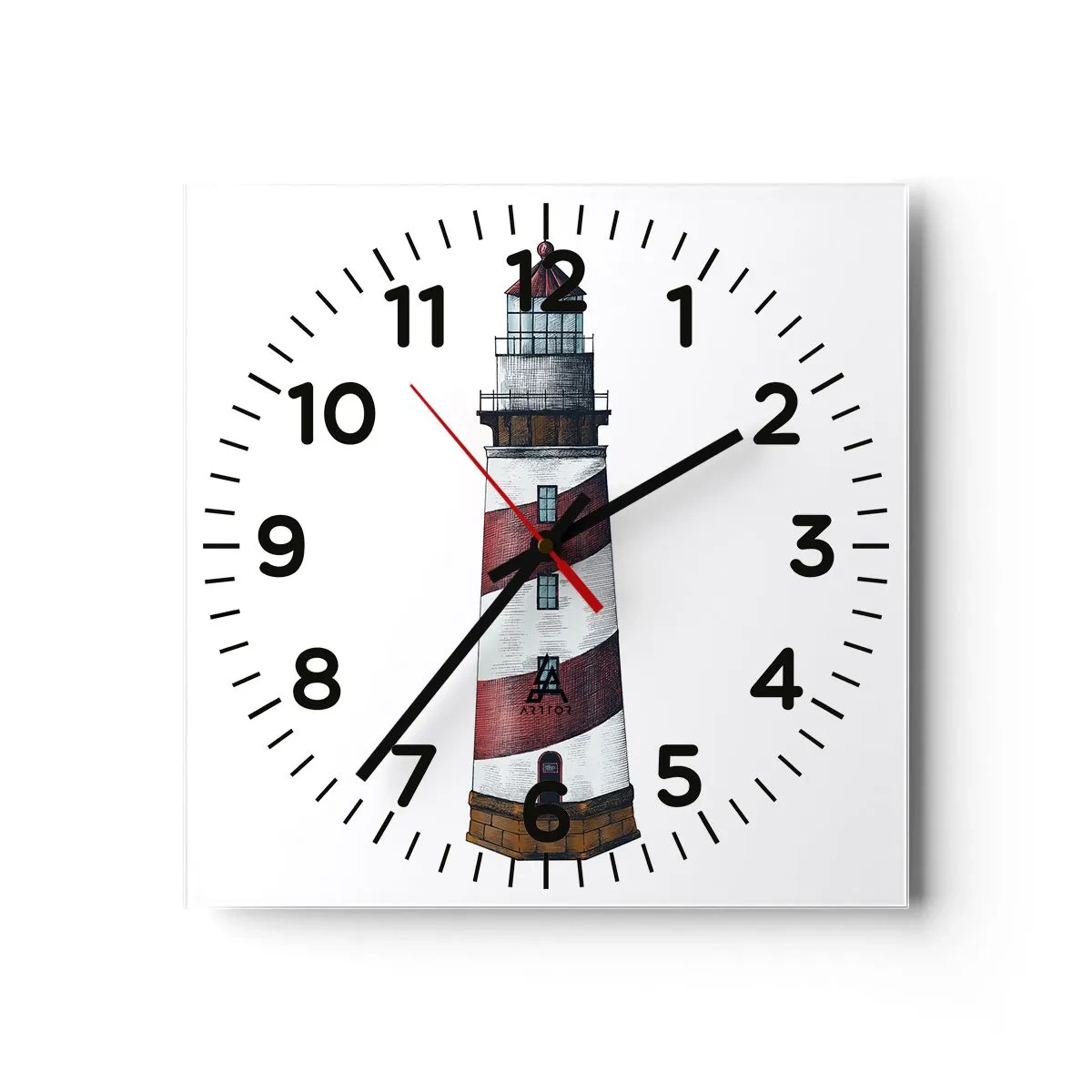 Reloj de pared - Reloj de vidrio - Siempre en guardia - 30x30 cm