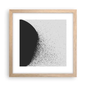 Póster en marco roble claro - El movimiento de las partículas - 30x30 cm