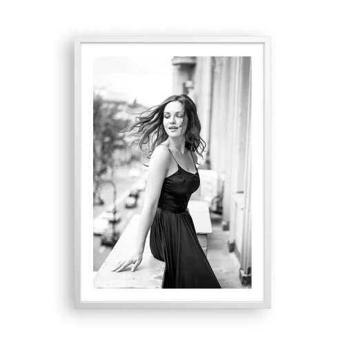 Póster en marco blanco - Ciertamente, parisina - 50x70 cm