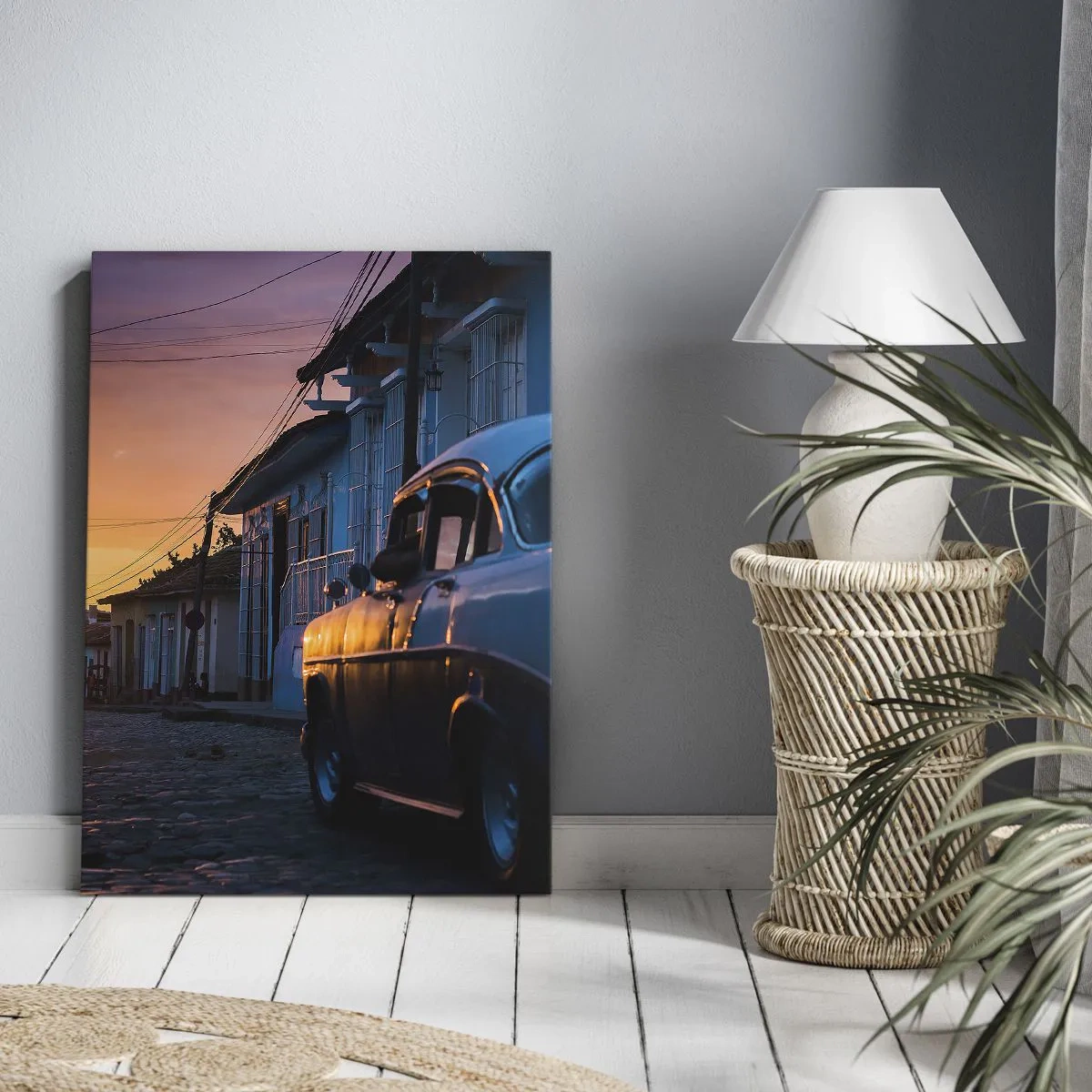 Cuadro sobre lienzo - Impresión de Imagen - Aquí el tiempo se ralentiza - 45x80 cm