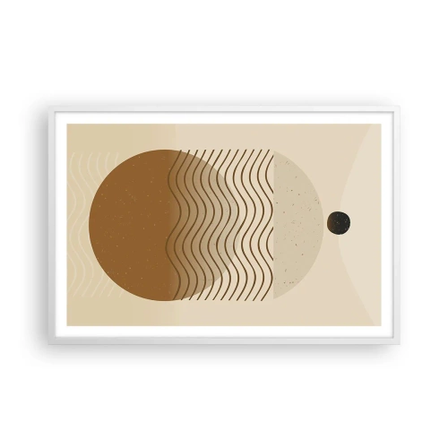 Póster en marco blanco - Sobre el origen de las figuras geométricas - 91x61 cm