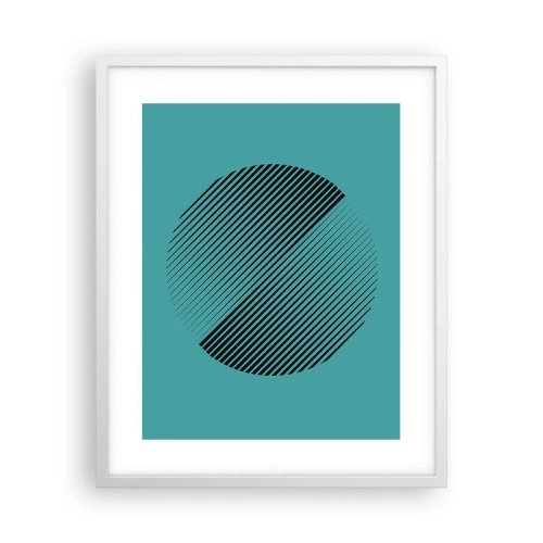 Póster en marco blanco - El círculo: una variación geométrica - 40x50 cm