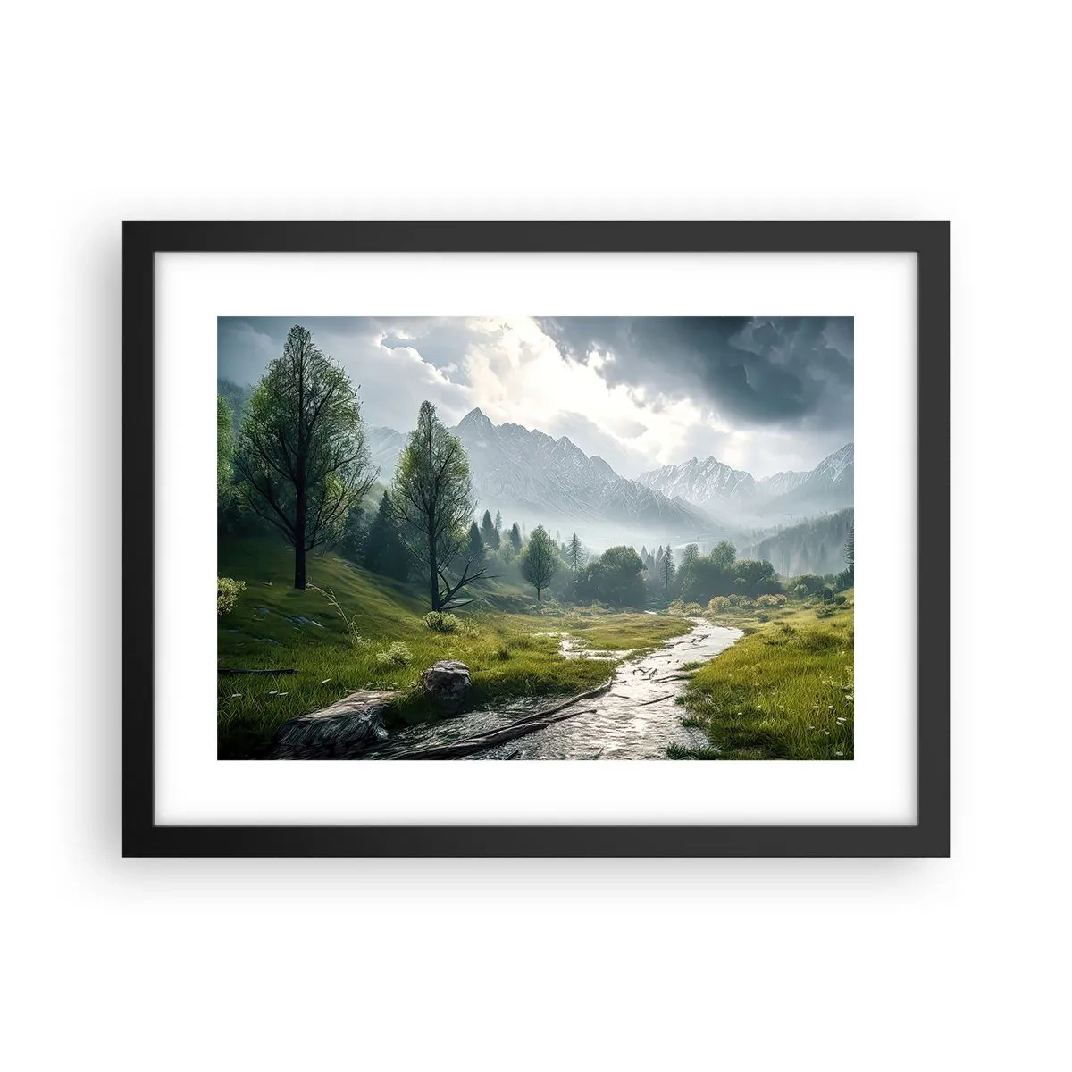 Póster en marco negro - De ida y vuelta - 40x30 cm