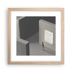 Póster en marco roble claro - ¿Pero dónde estoy? - 30x30 cm