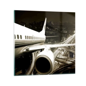 Cuadro sobre vidrio - Impresiones sobre Vidrio - Vuela hacia la noche - 30x30 cm