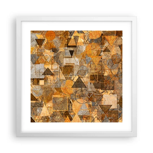 Póster en marco blanco - El mundo en formas - 40x40 cm