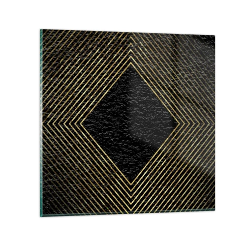 Cuadro sobre vidrio - Impresiones sobre Vidrio - Geometría al estilo glamour - 30x30 cm