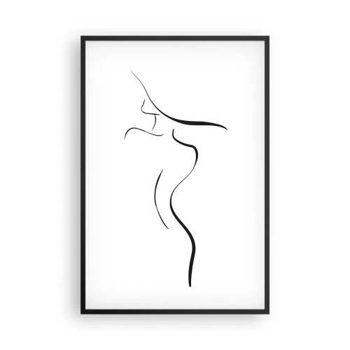 Póster en marco negro - Escurridiza como una ola - 61x91 cm