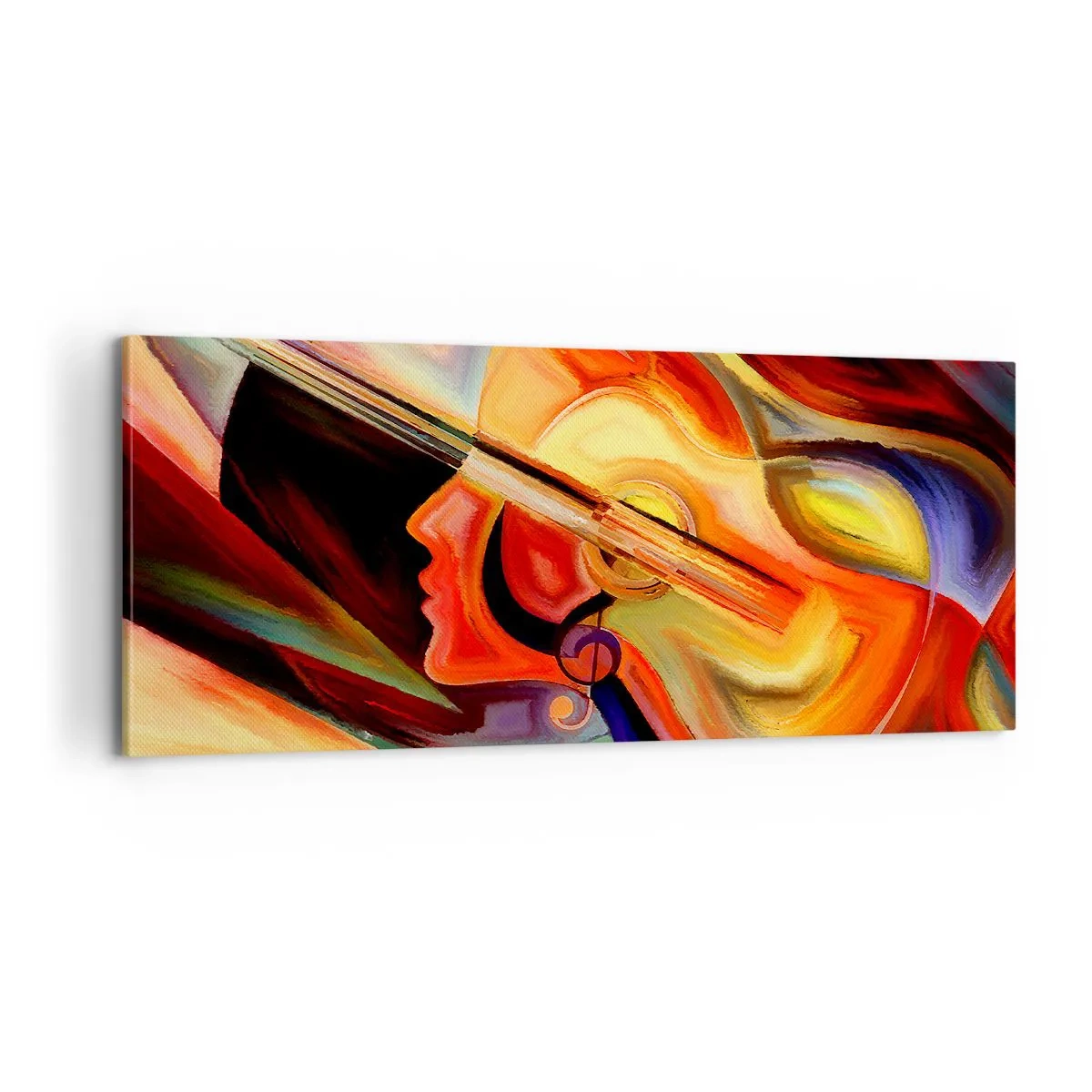 Cuadro sobre lienzo - Impresión de Imagen - Juego musical - 100x40 cm