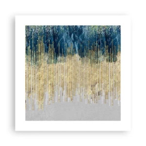 Póster - Frontera de líneas doradas - 40x40 cm