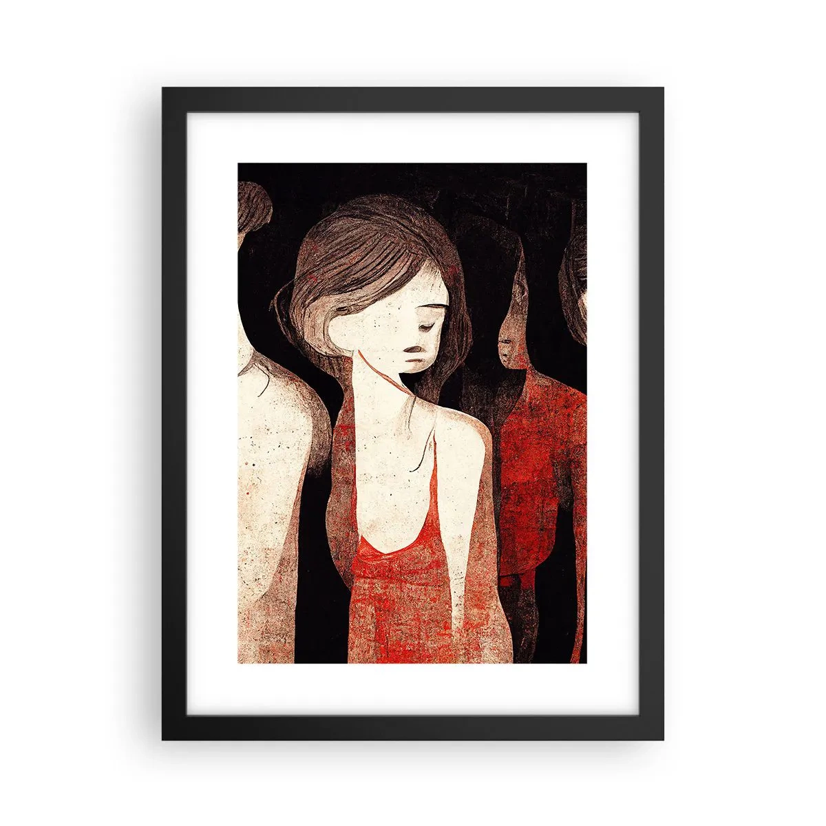 Póster en marco negro - Madonnas de la oscuridad - 30x40 cm