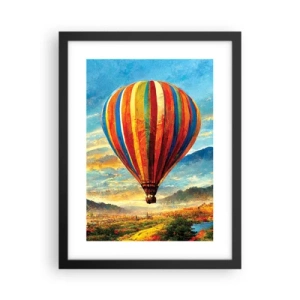 Póster en marco negro - En silencio se ve el horizonte - 30x40 cm