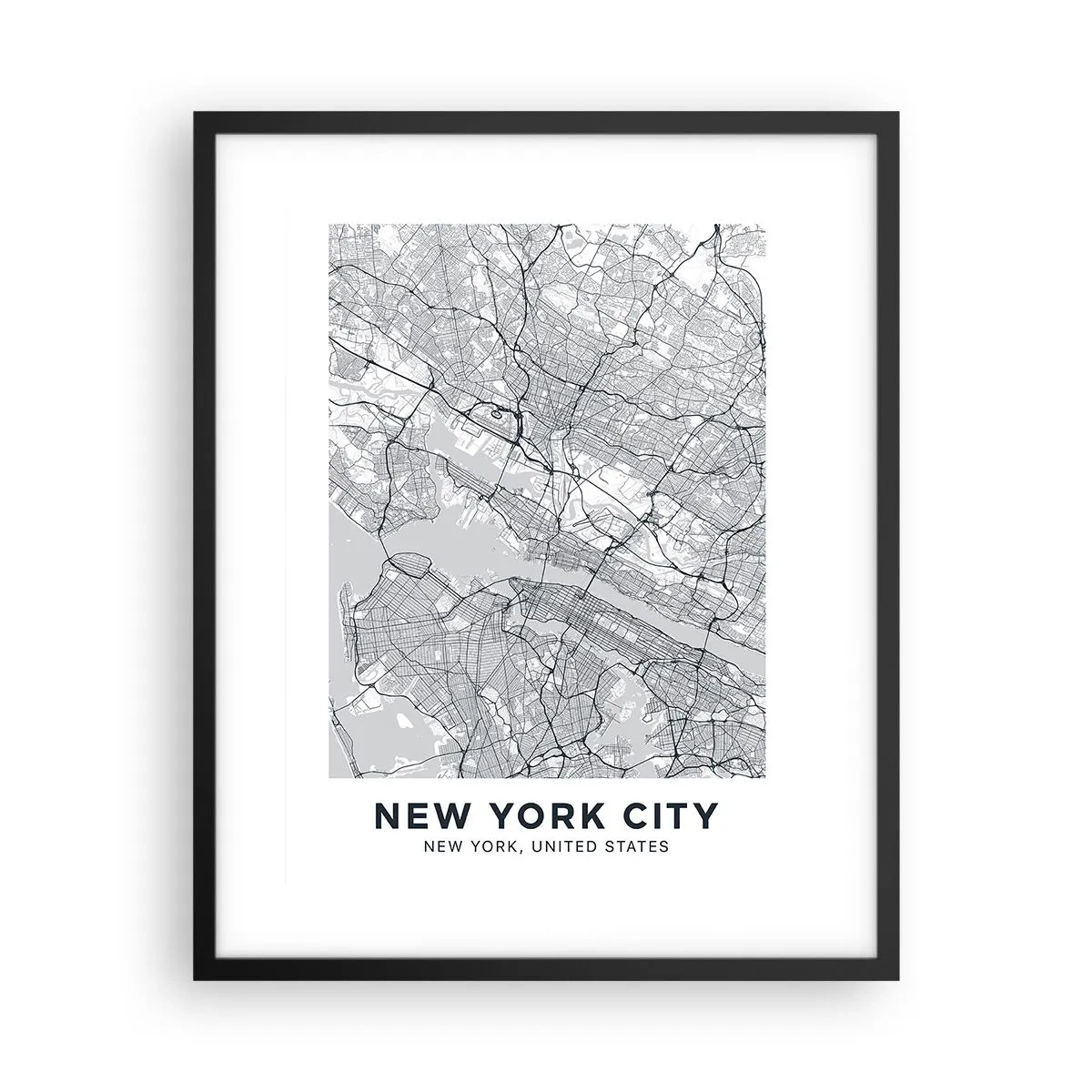 Póster en marco negro - Anatomía de una metrópolis - 40x50 cm