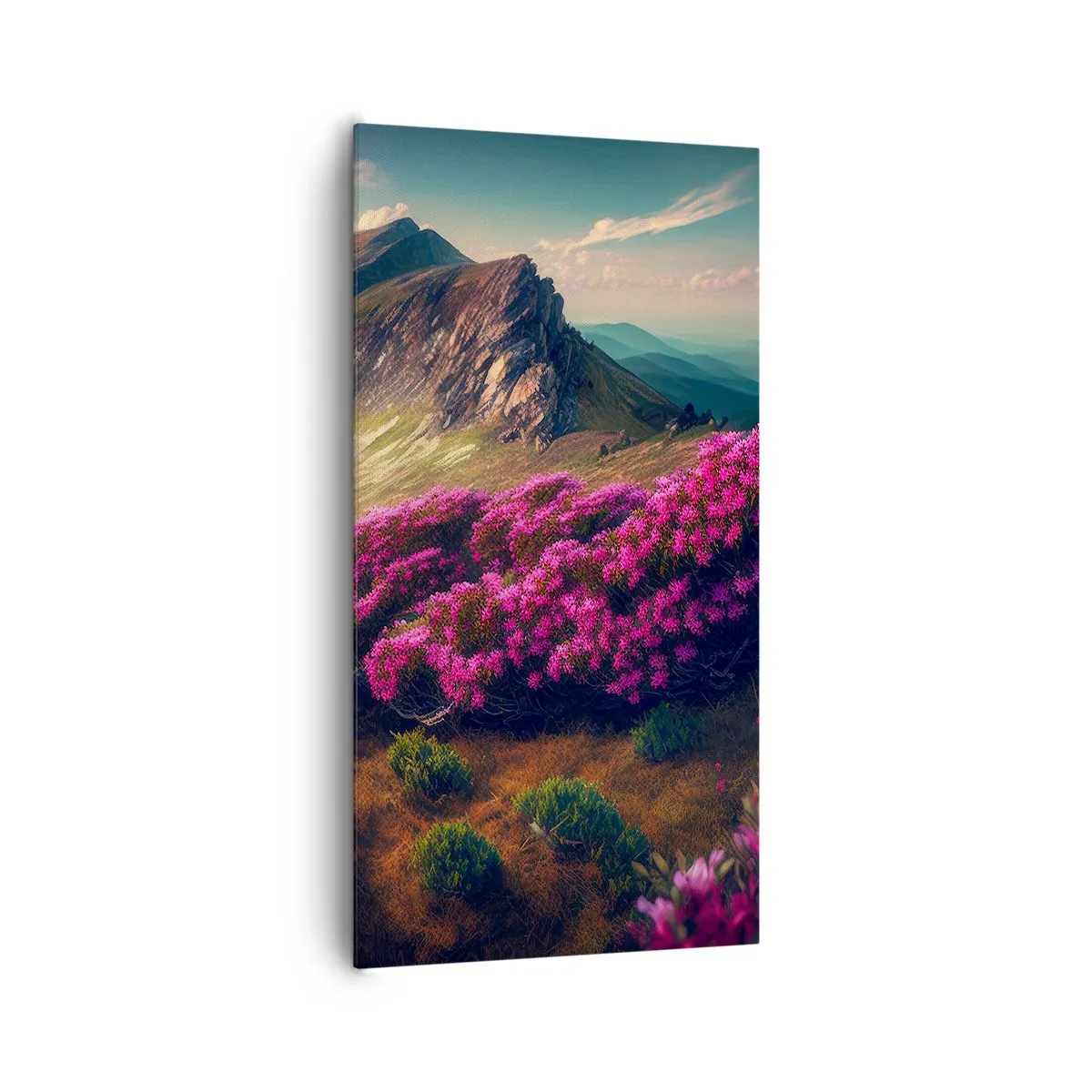 Cuadro sobre lienzo - Impresión de Imagen - Verano en las montañas - 65x120 cm