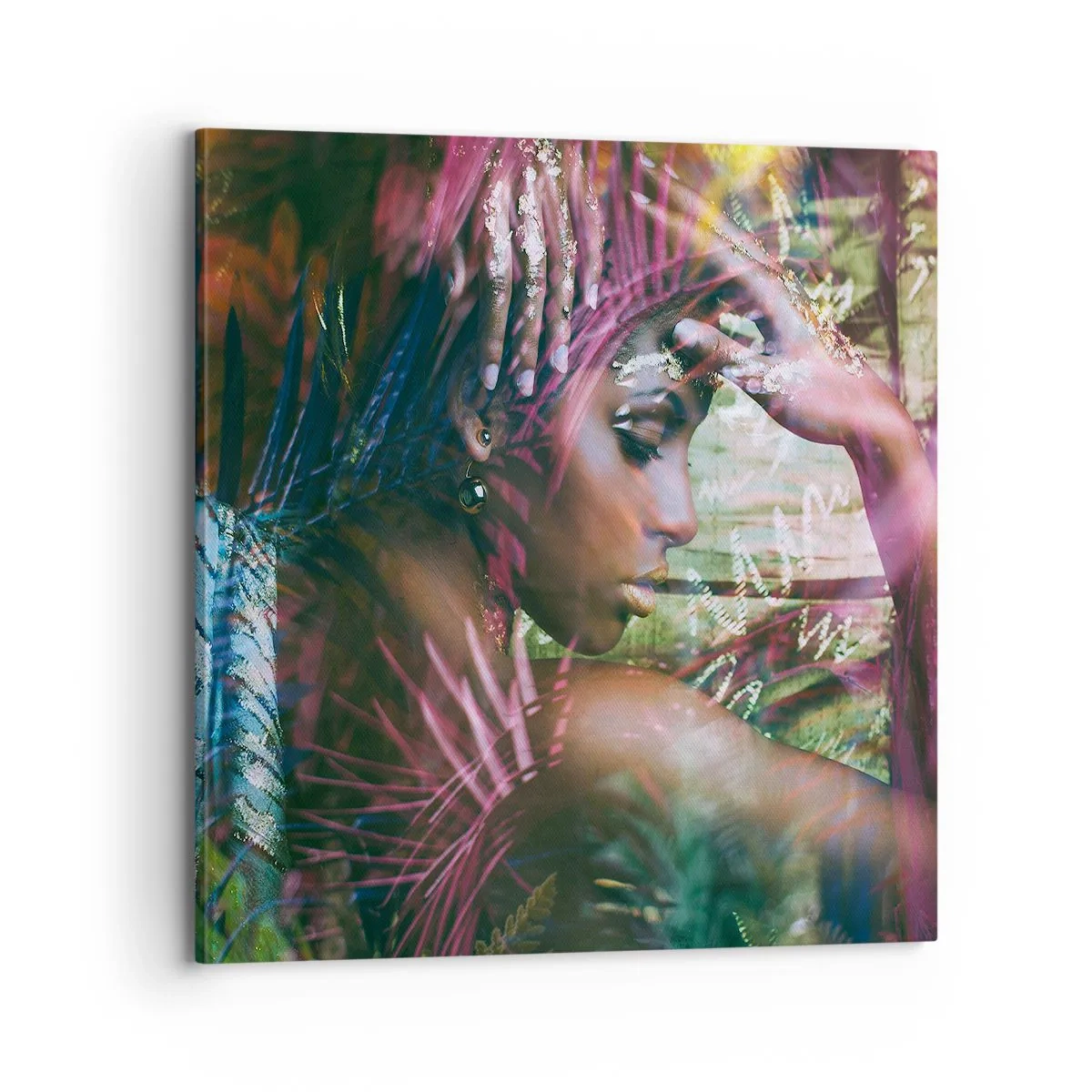 Cuadro sobre lienzo - Impresión de Imagen - La madre naturaleza en la selva - 70x70 cm