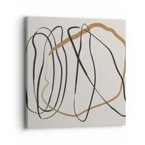 Cuadro sobre lienzo - Impresión de Imagen - Composición: danza lineal - 40x40 cm
