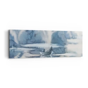 Cuadro sobre lienzo - Impresión de Imagen - Pescadores en su paraíso - 90x30 cm