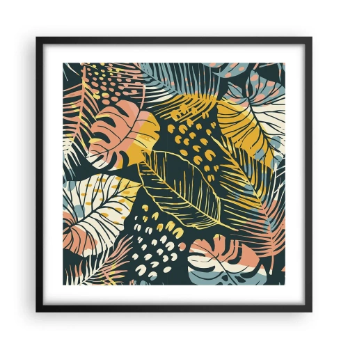 Póster en marco negro - Una frondosa fantasía - 50x50 cm