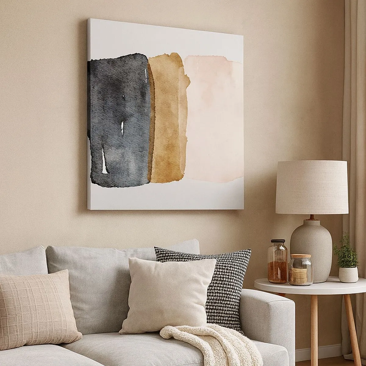 Cuadro sobre lienzo - Impresión de Imagen - Una composición de colores tierra - 30x30 cm