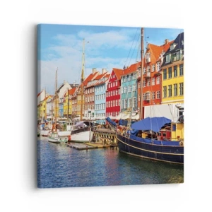 Cuadro sobre lienzo - Impresión de Imagen - Muelle alegre - 30x30 cm