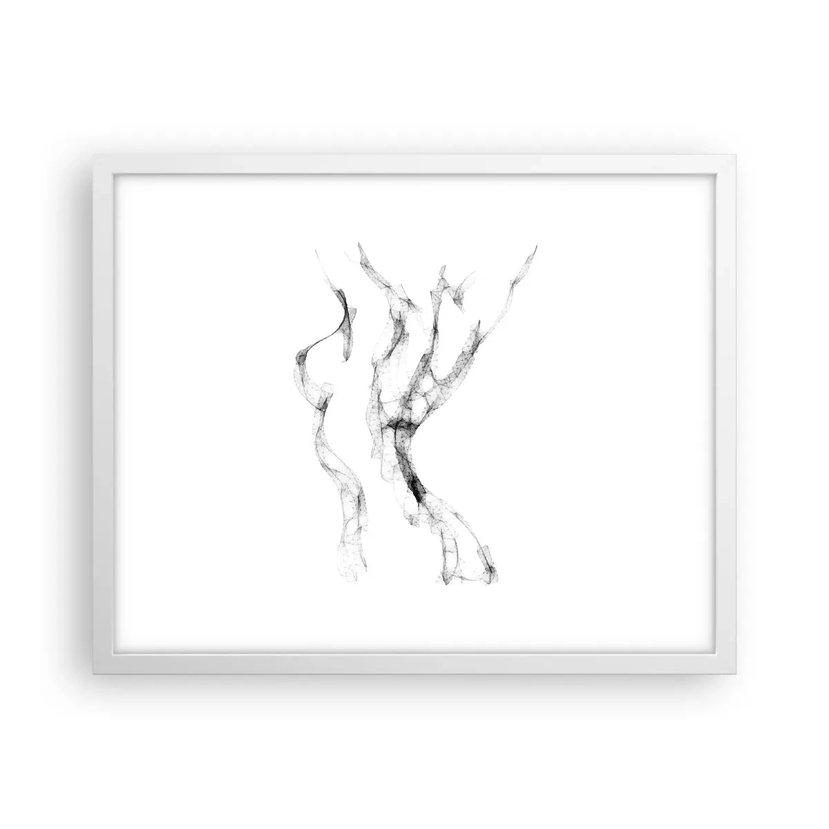 Póster en marco blanco - Hermosa y fuerte - 50x40 cm