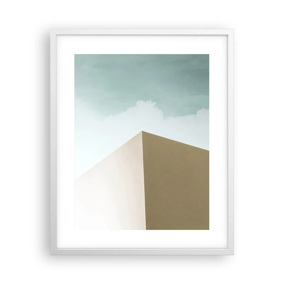 Póster en marco blanco - Geometría de un verano soleado - 40x50 cm