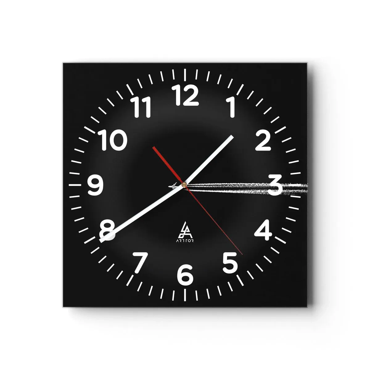 Reloj de pared - Reloj de vidrio - En otra dimensión - 30x30 cm