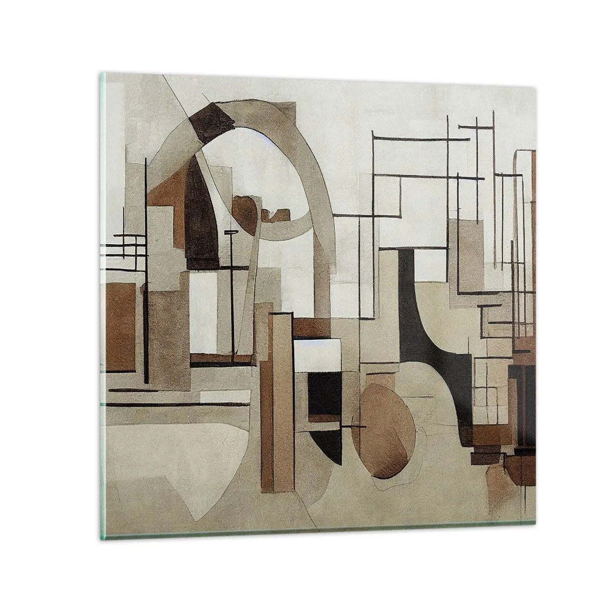 Cuadro sobre vidrio - Impresiones sobre Vidrio - Paisaje urbano 2.0 - 40x40 cm