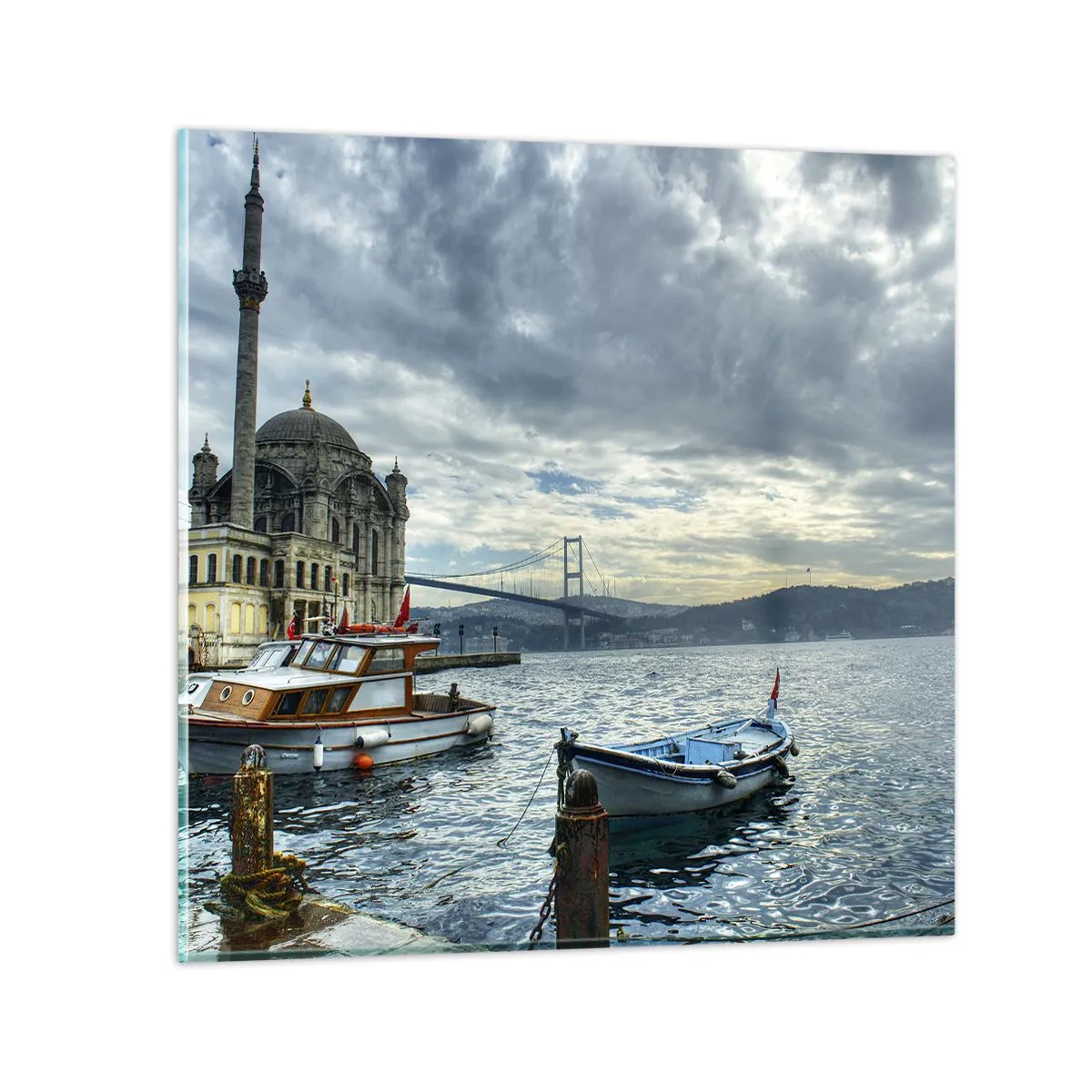 Cuadro sobre vidrio - Impresiones sobre Vidrio - En el límite del mundo - 60x60 cm