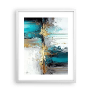 Póster en marco blanco - Todo fluye - 40x50 cm