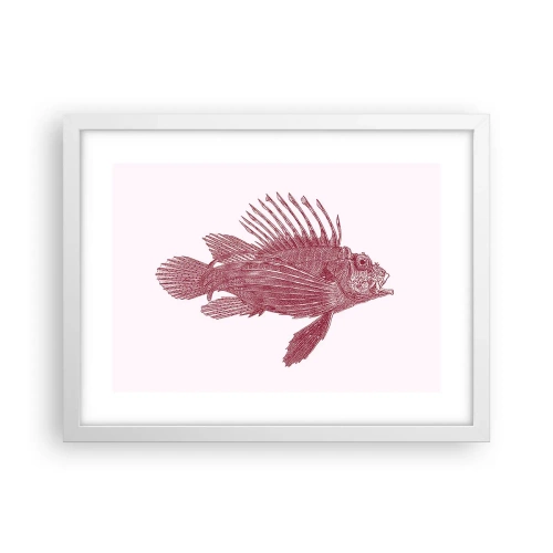 Póster en marco blanco - Un habitante de aguas exóticas - 40x30 cm