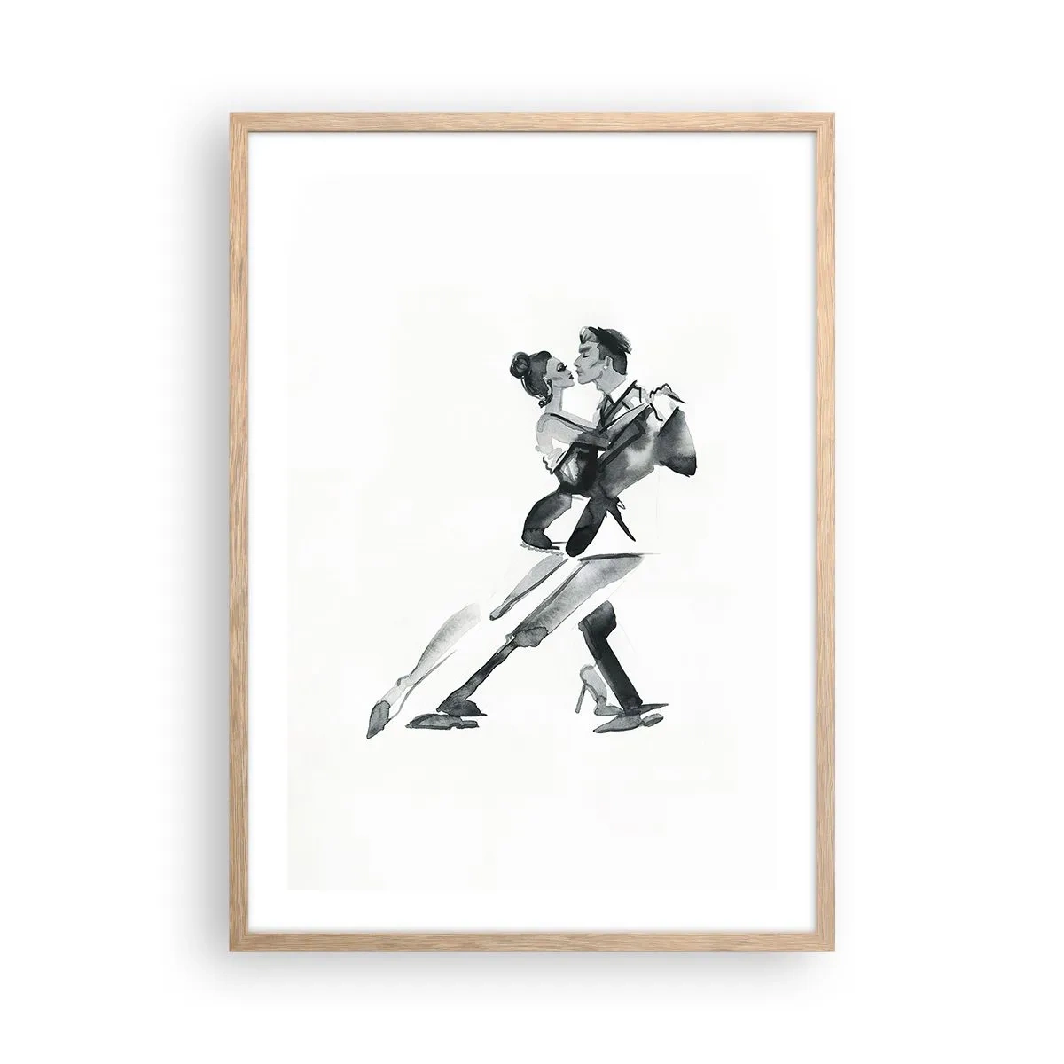 Póster en marco roble claro - Todos al son de la música - 50x70 cm