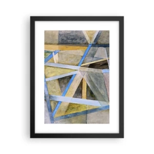 Póster en marco negro - ¿Recto o inclinado? - 30x40 cm