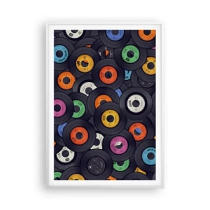 Póster en marco blanco - Colores de los clásicos - 70x100 cm