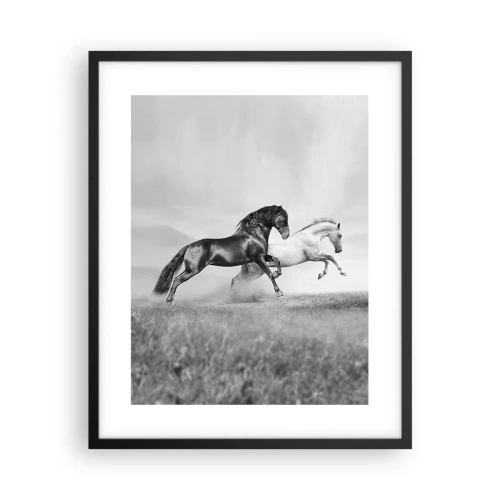 Póster en marco negro - Ángeles y demonios - 40x50 cm