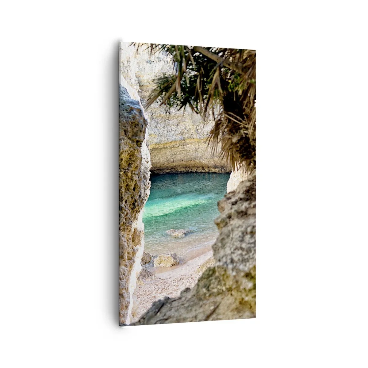 Cuadro sobre lienzo - Impresión de Imagen - Bahía turquesa - 65x120 cm