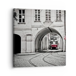 Cuadro sobre lienzo - Impresión de Imagen - A través del laberinto urbano - 30x30 cm