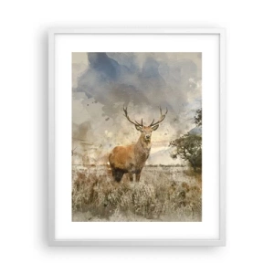 Póster en marco blanco - Dignidad - fuerza - encanto - 40x50 cm