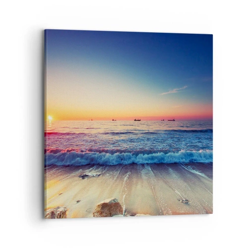 Cuadro sobre lienzo - Impresión de Imagen - ¿Y qué hay tras el horizonte? - 70x70 cm