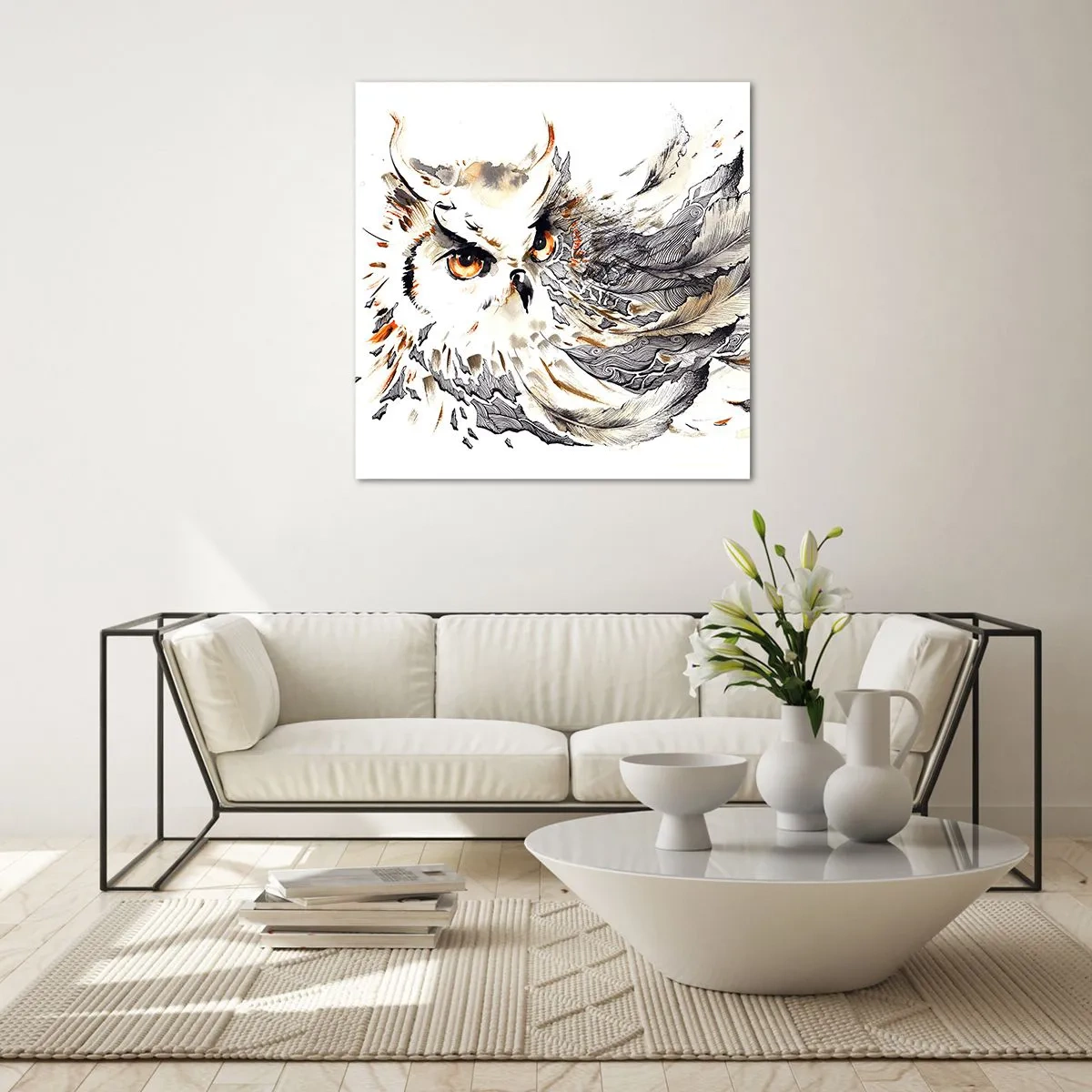 Cuadro sobre vidrio - Impresiones sobre Vidrio - Venía de un mundo de magia - 50x50 cm