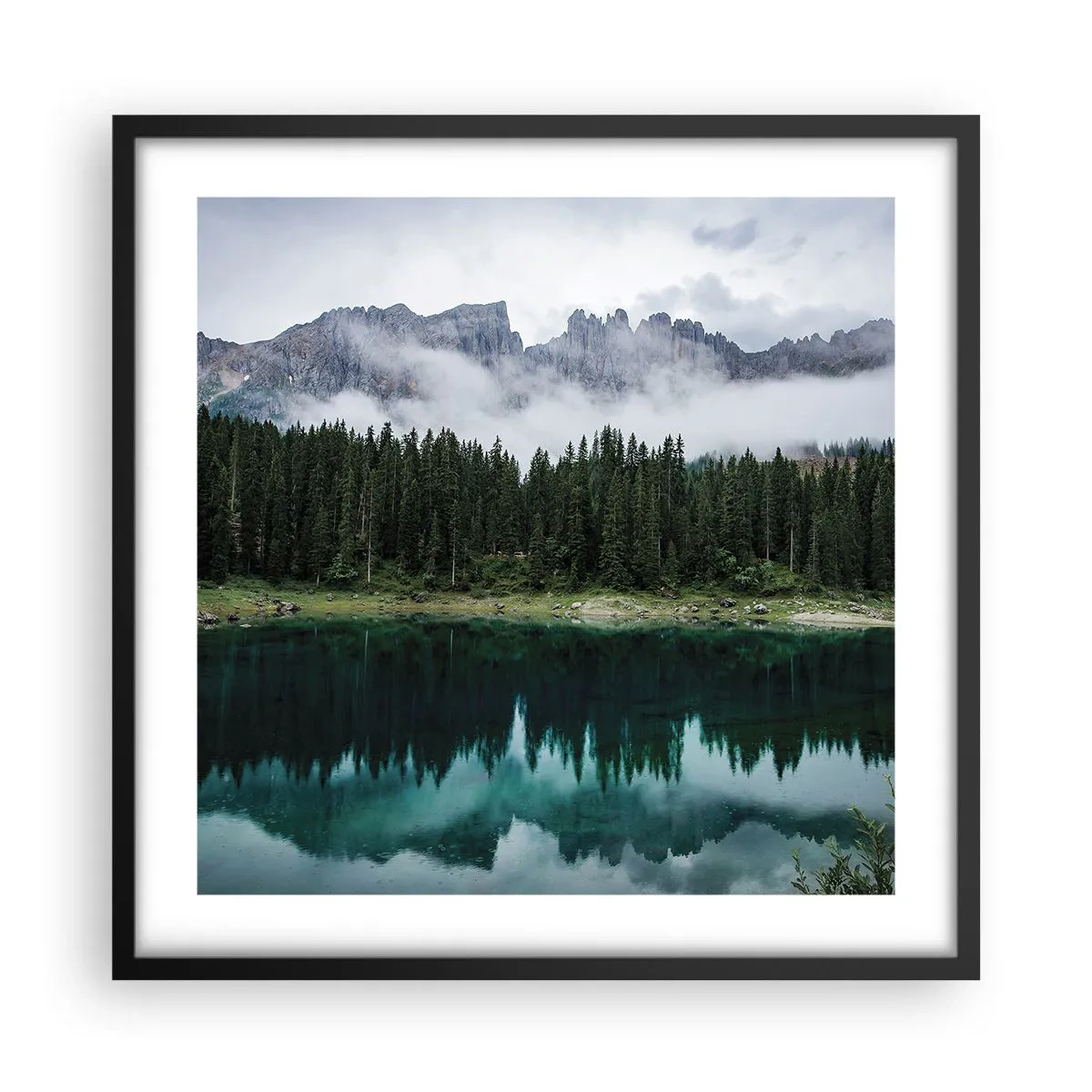 Póster en marco negro - Calla, calla, no despertemos al agua dormida.... - 50x50 cm