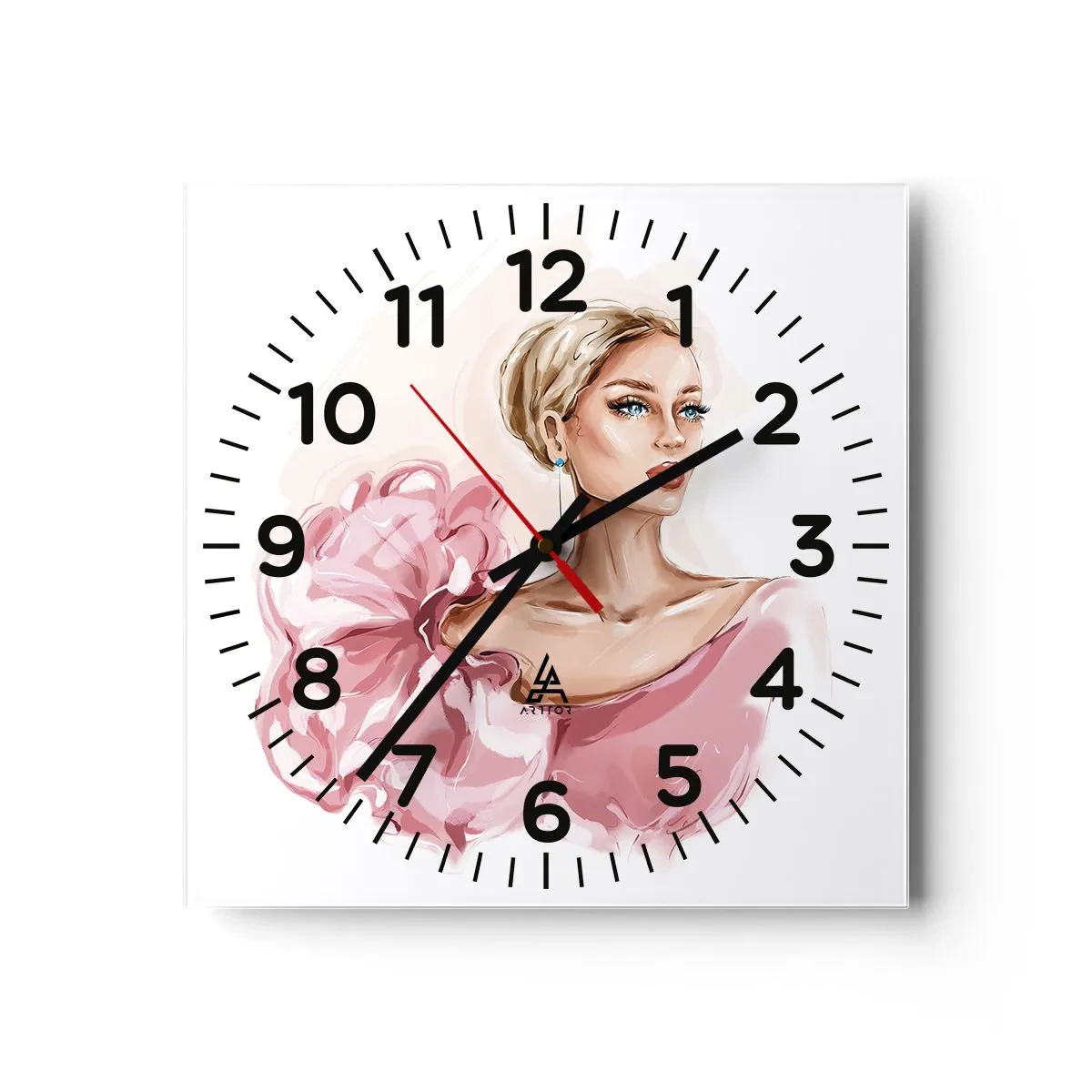 Reloj de pared - Reloj de vidrio - Recuérdame como una pintura... - 30x30 cm